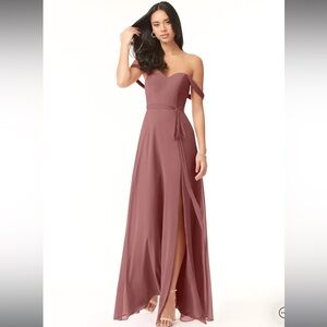 Azazie Aaron Bridesmaid dress in desert rose